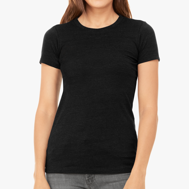 black plain t shirt for women