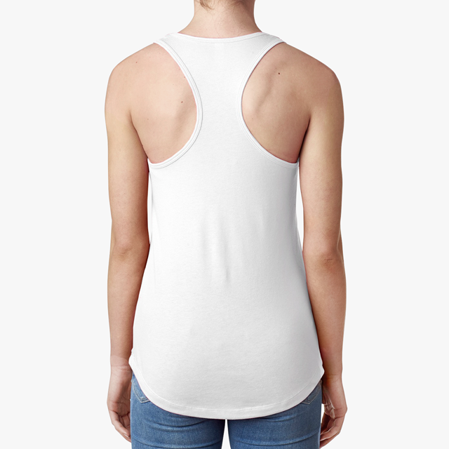 Next Level Women's Ideal Racerback Tank - Navy With Pink Trim, XX-Large, 60% Cotton 40% Polyester