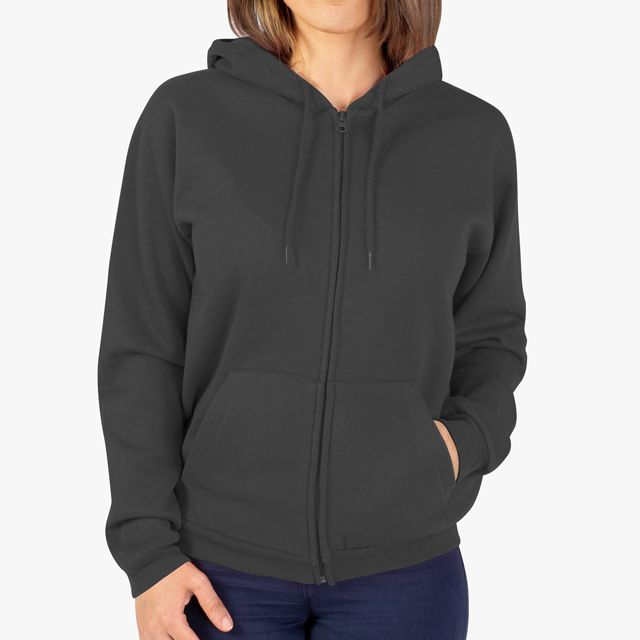 B&C Collection Unisex Zip Up Hoodie