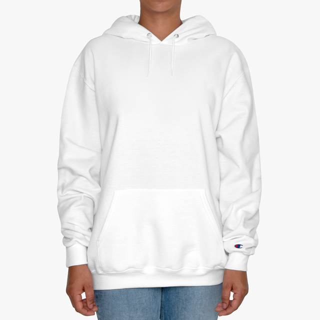 Plain white hot sale champion hoodie