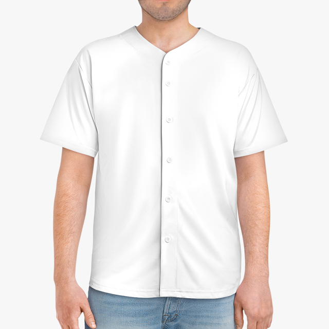 blank white baseball jersey