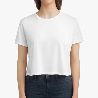 Printify Toronto The Blue Jay Women's Baseball Crop Top T-Shirt White Stitching / L