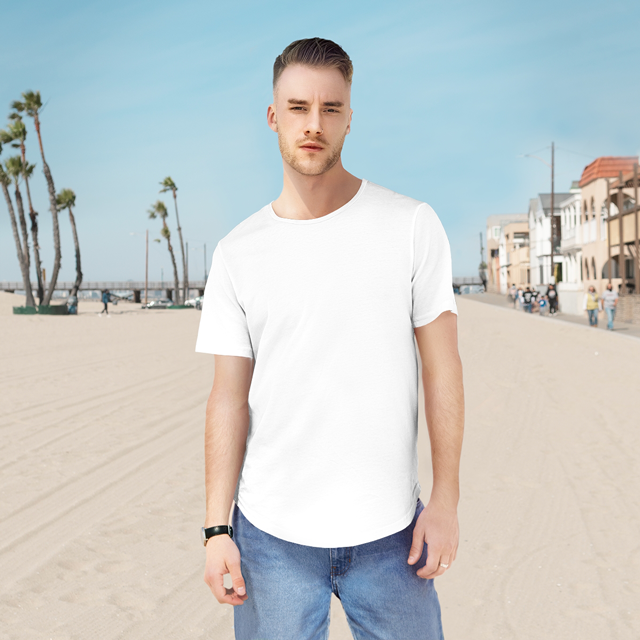 Men's Jersey Curved Hem Tee - Thumbnail Image