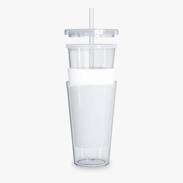  DOITOOL Glass Cups with Lid and Straw- Clear Aesthetic