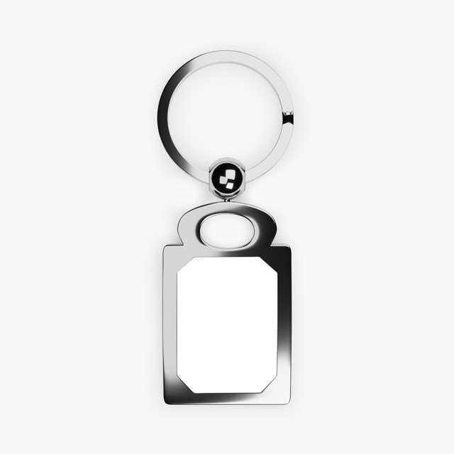 Personalized Keyring | Rectangular shape, Dog-tag Style Frame