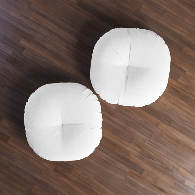 Tufted Floor Pillow, Round - Thumbnail Image