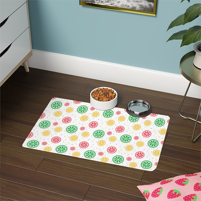 Paw Print Pet Feeding Litter Mat - GEEKYGET