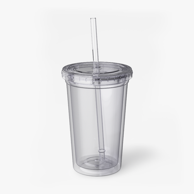 Plastic Cup With Straw | Custom Printing