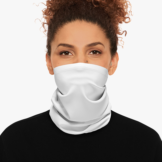 Winter Neck Gaiter With Drawstring - Thumbnail Image