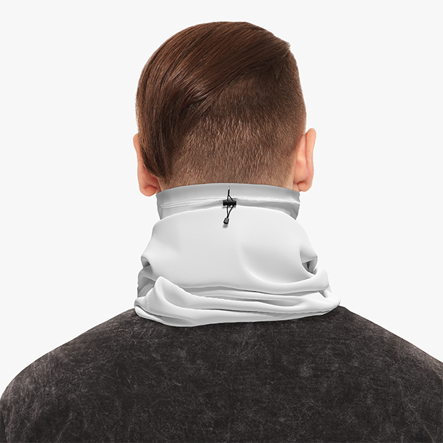 Winter Neck Gaiter With Drawstring - Thumbnail Image