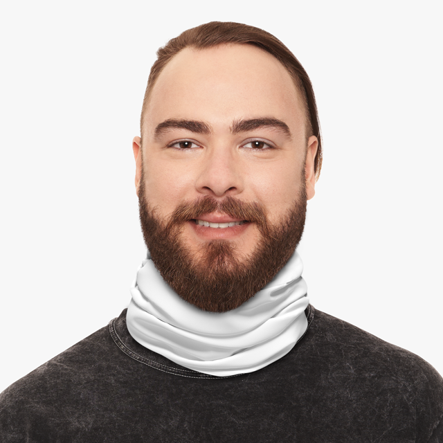 Winter Neck Gaiter With Drawstring - Thumbnail Image