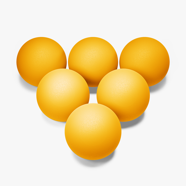 Ping Pong Balls, 6 pcs - Thumbnail Image