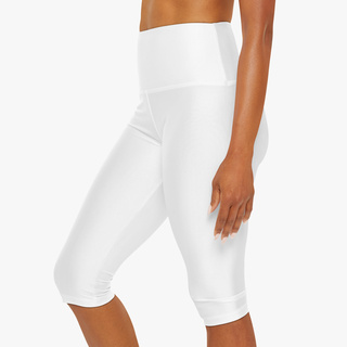 White Yoga Capris for Women for High-Quality - Durable Sportswear — Rarp-ID  Fitness