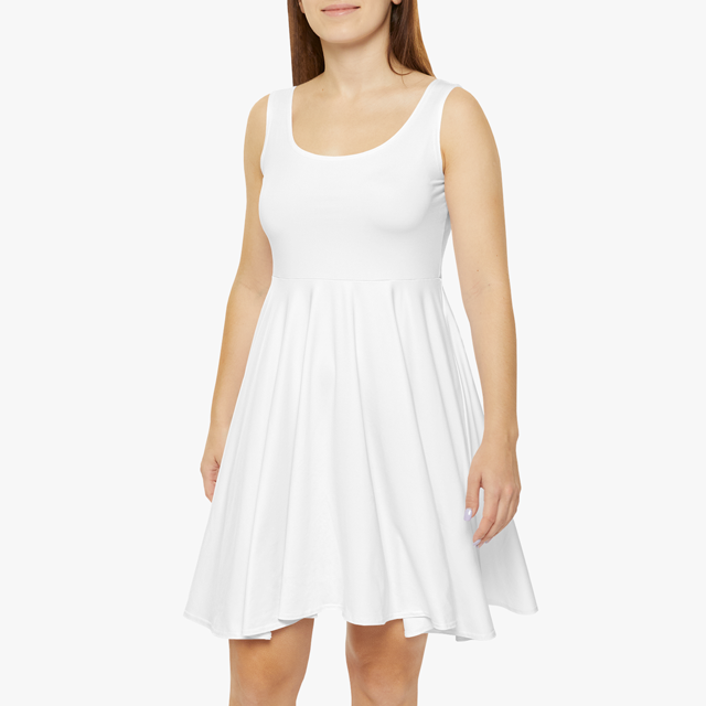 ‘Yellow Palm Leaves’ Women's Skater Dress (AOP)