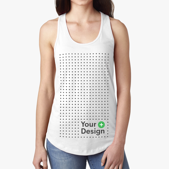 Blank Black Women Racerback Tanktop Mockup, Front and Back View