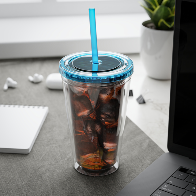 Sunsplash Tumbler with Straw, 16oz - Thumbnail Image