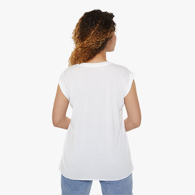 Women’s Flowy Rolled Cuffs Muscle Tee - Thumbnail Image