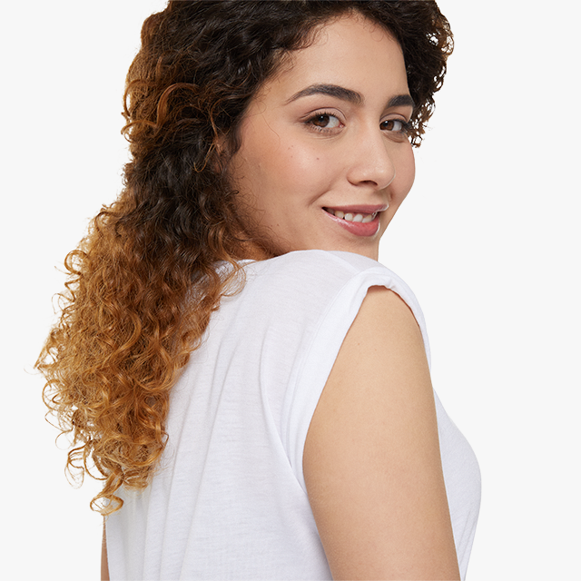 Women’s Flowy Rolled Cuffs Muscle Tee - Thumbnail Image