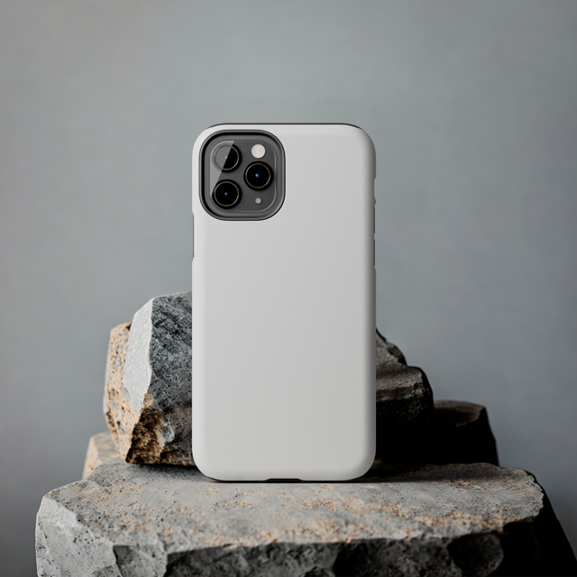 Bold geometric pattern phone case in matte black and red