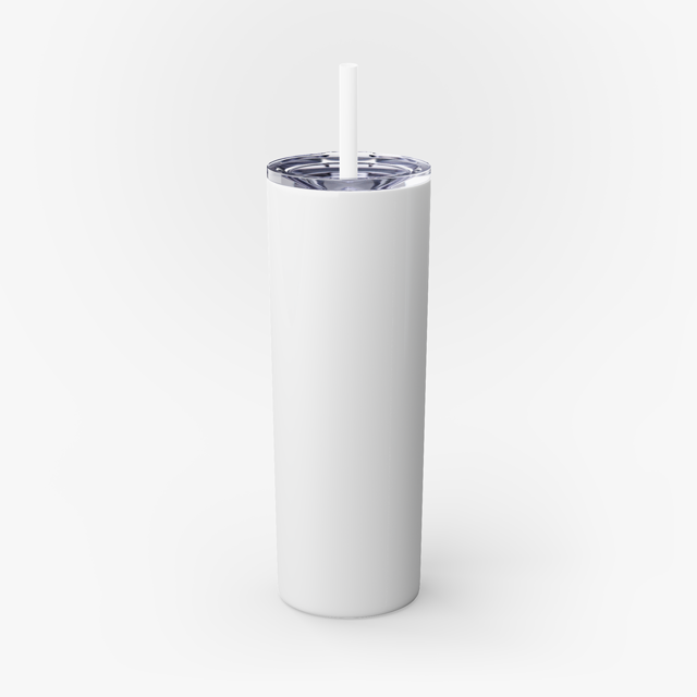 Skinny Tumbler with Straw, 20oz, Owl