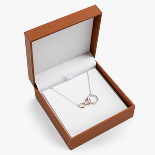 Rose Gold Heart & Infinity Necklace - Lovisa