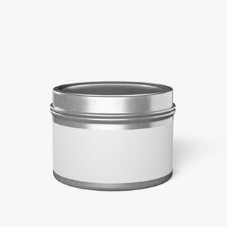 Silver Metal Tin - 8oz - Scented Candle - ECO Cotton Wick – Blow Moi Candle  Co.