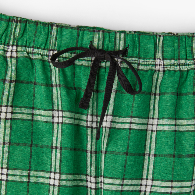 Super Soft Plaid Pajama Shorts - Green and Caramel Plaid