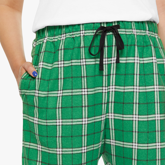 Green Checkered Print Comfortable Soft Lounge Pajama Pants - SimplyCuteTees