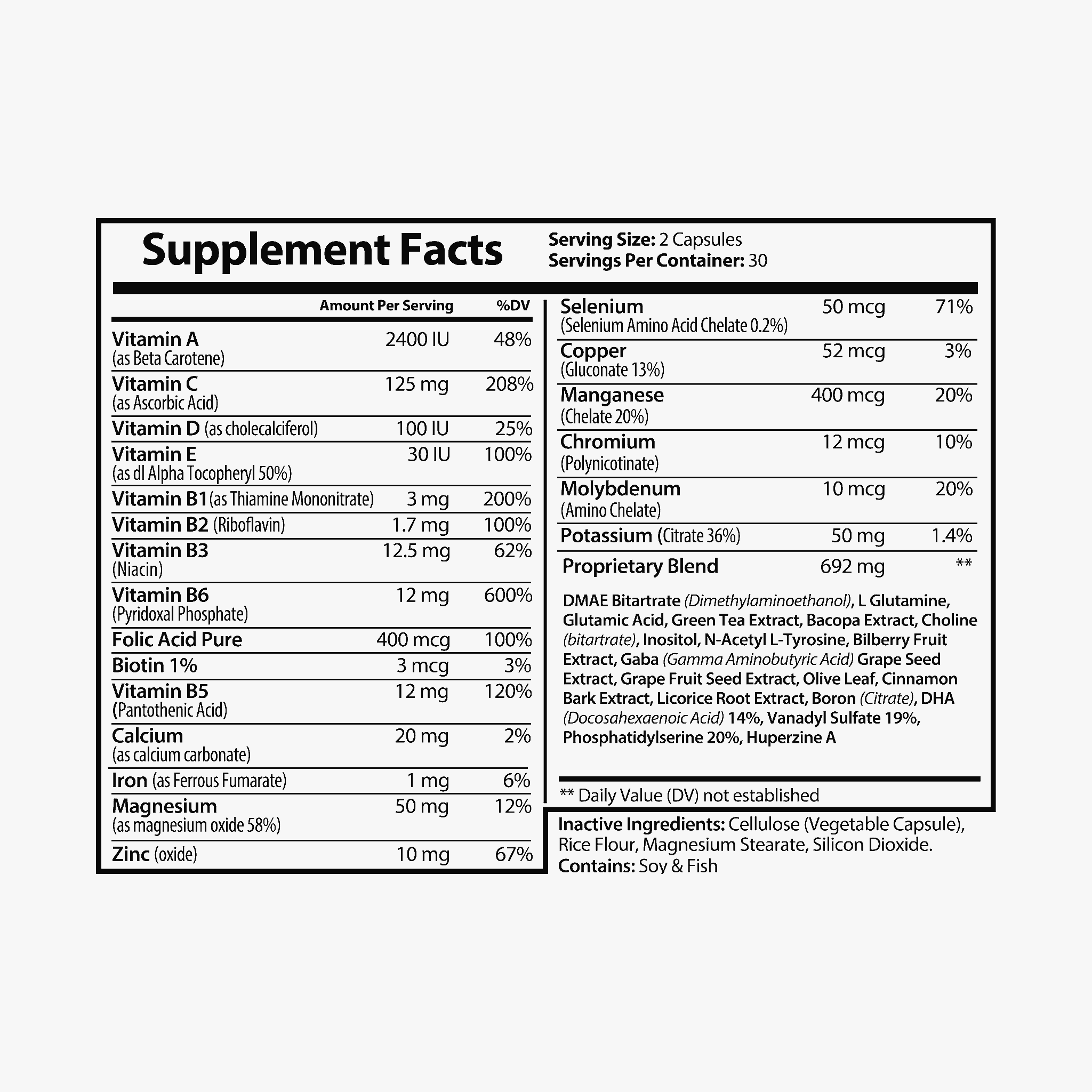 Brain Support Complex Supplement (60 Capsules) - Thumbnail Image