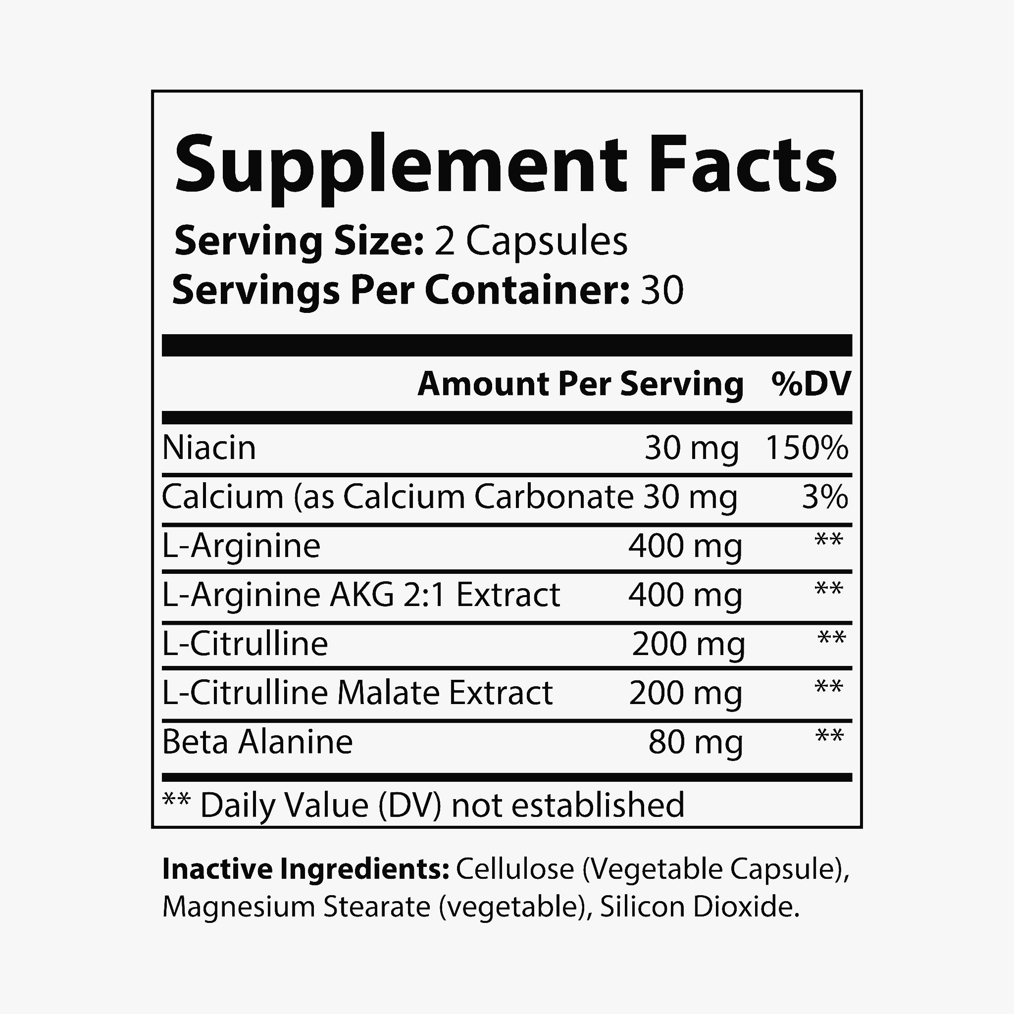 L-Arginine Supplement (60 Capsules) - Thumbnail Image