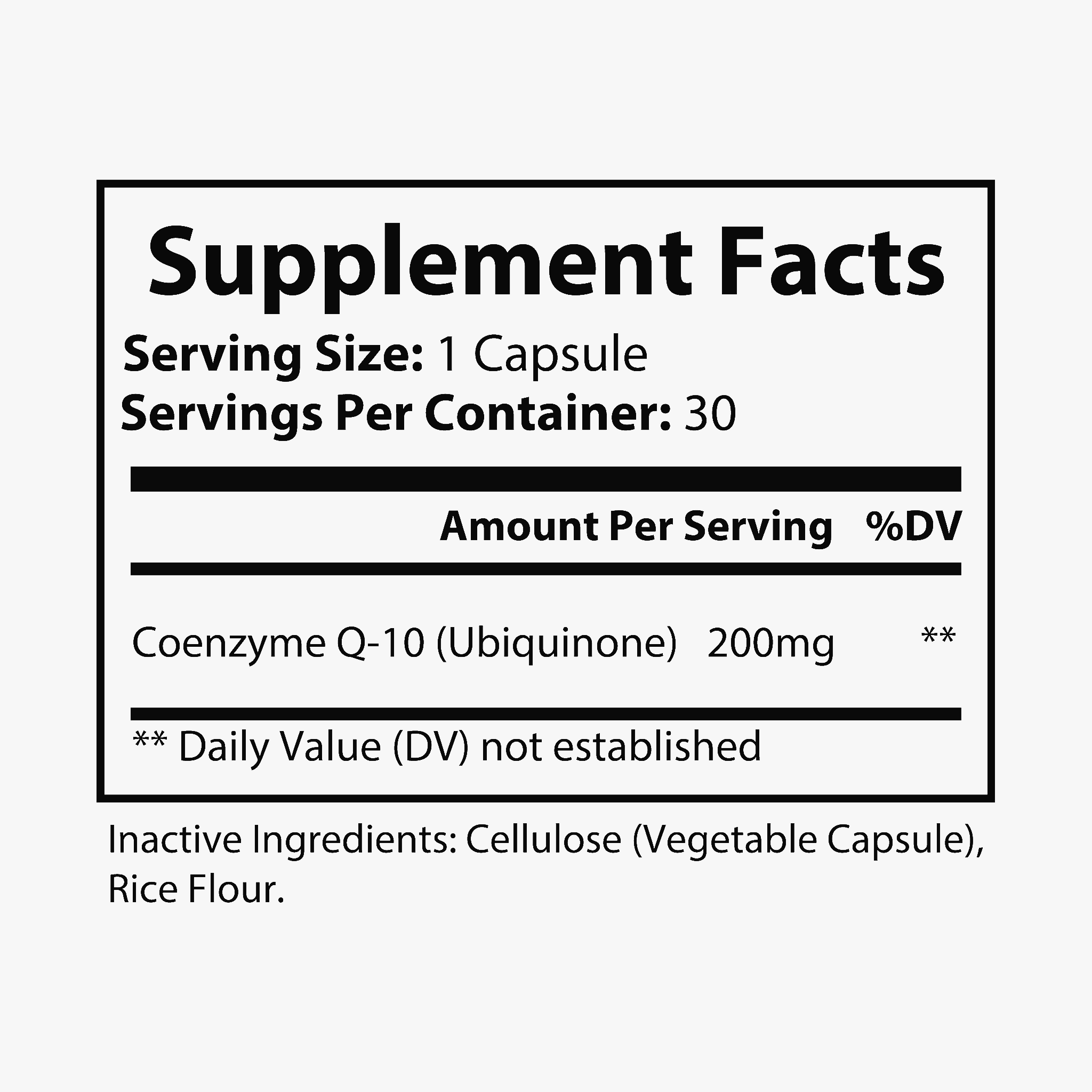CoQ10 (Ubiquinone) Supplement (30 Capsules) - Thumbnail Image