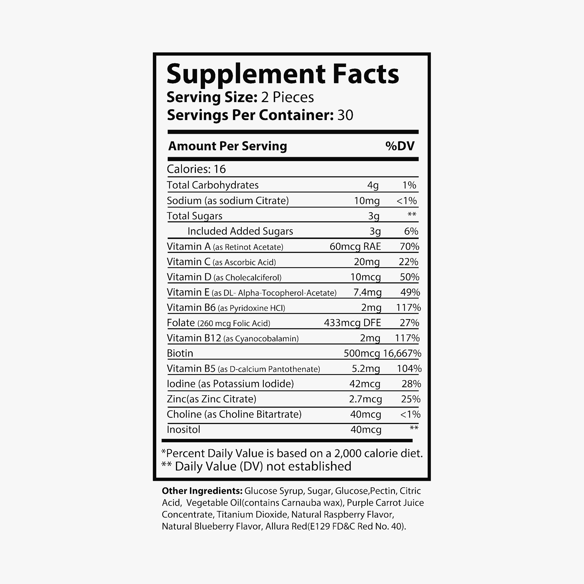 Hair Vitamin Gummies (60 Gummies) - Main Image