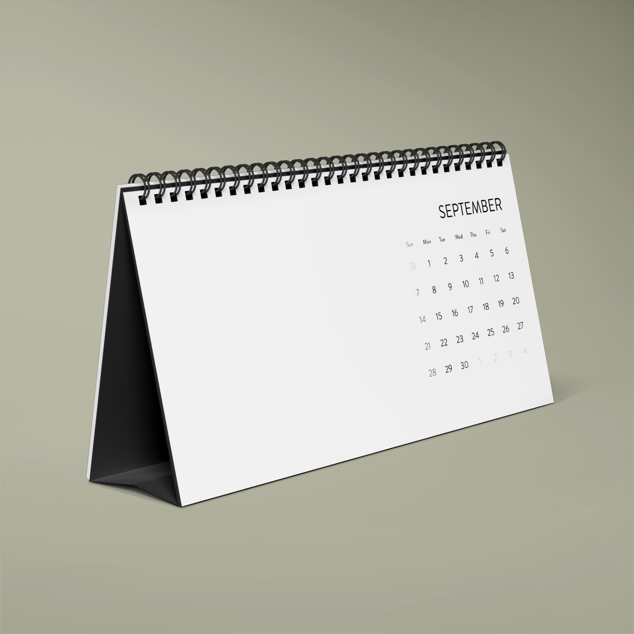 Desktop Calendar (2025 grid)Design