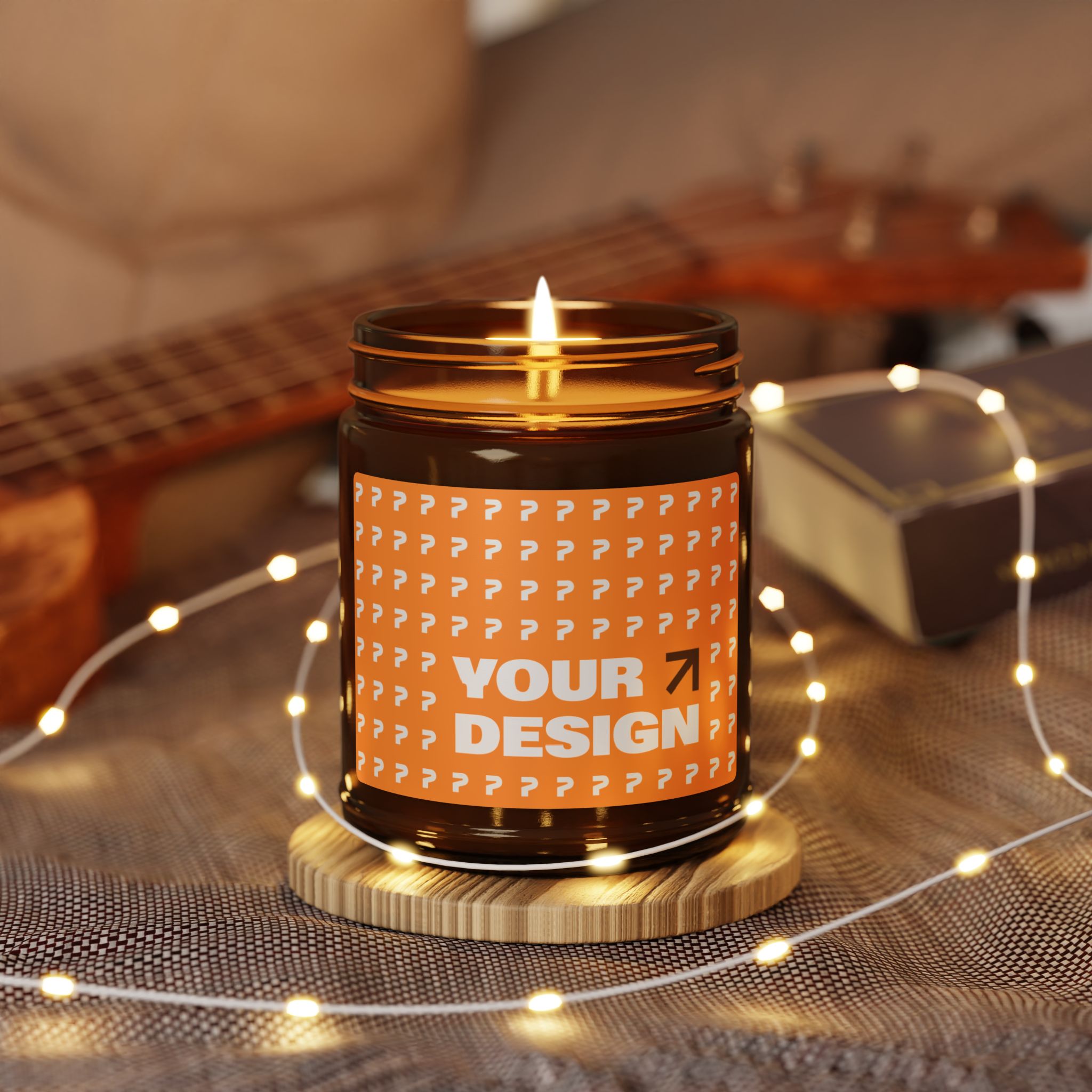 Scented Soy Candle (Multi-Size, Amber Jar)