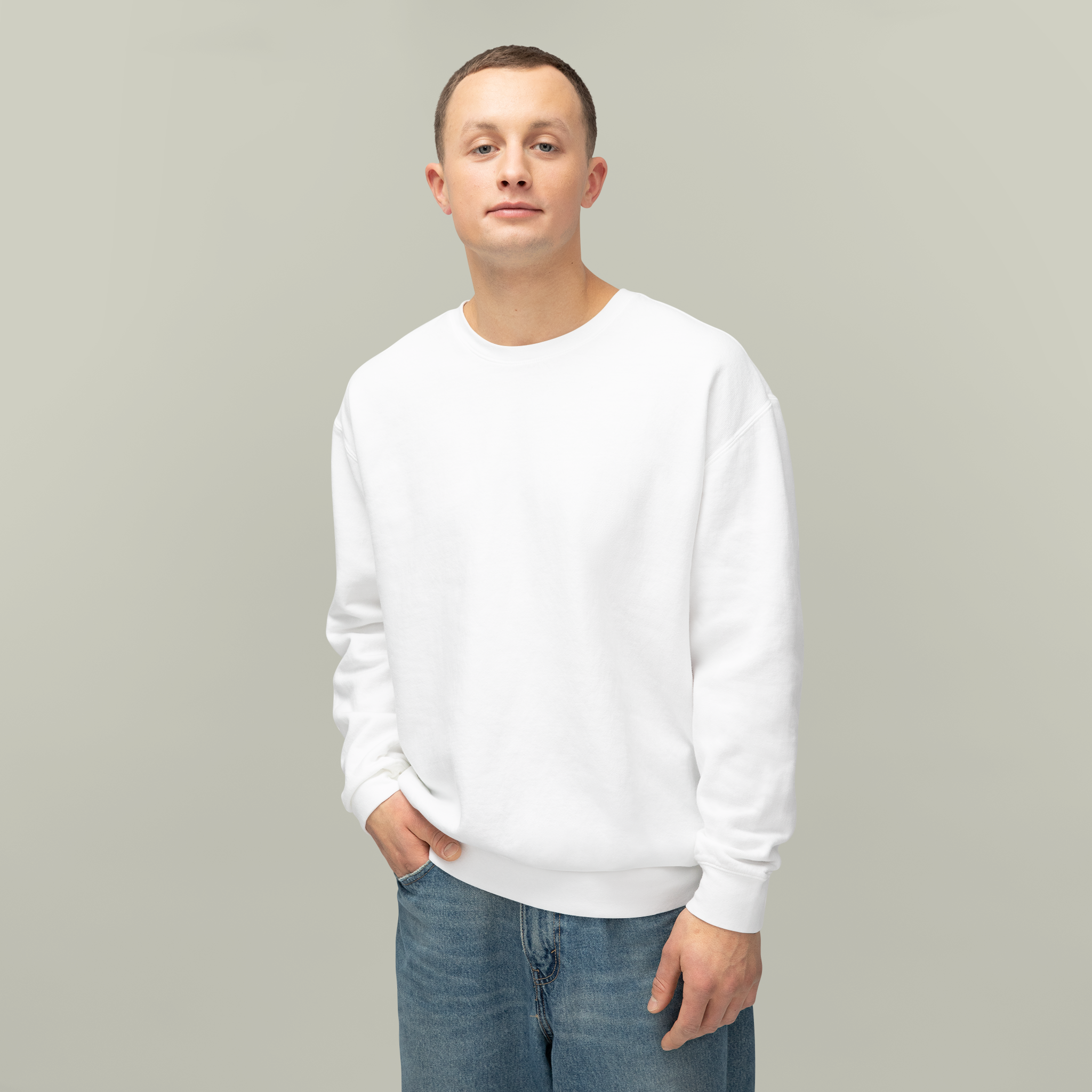 Lightweight white sweatshirt best sale