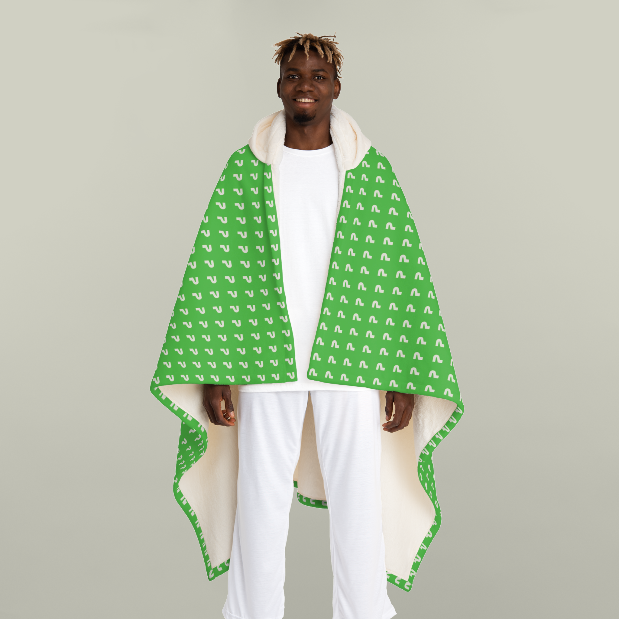 Hooded Sherpa Fleece Blanket