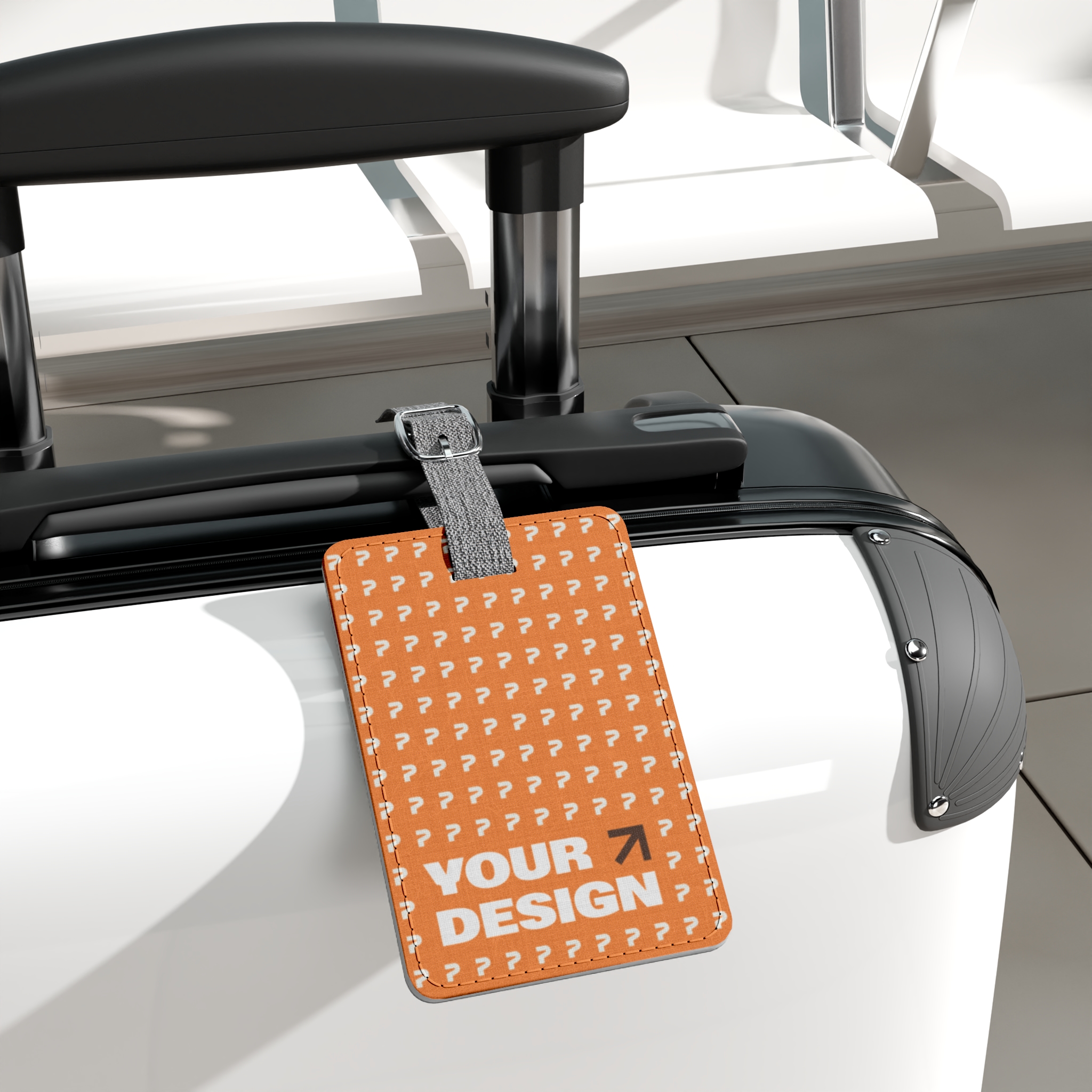 Saffiano Polyester Luggage Tag, Rectangle