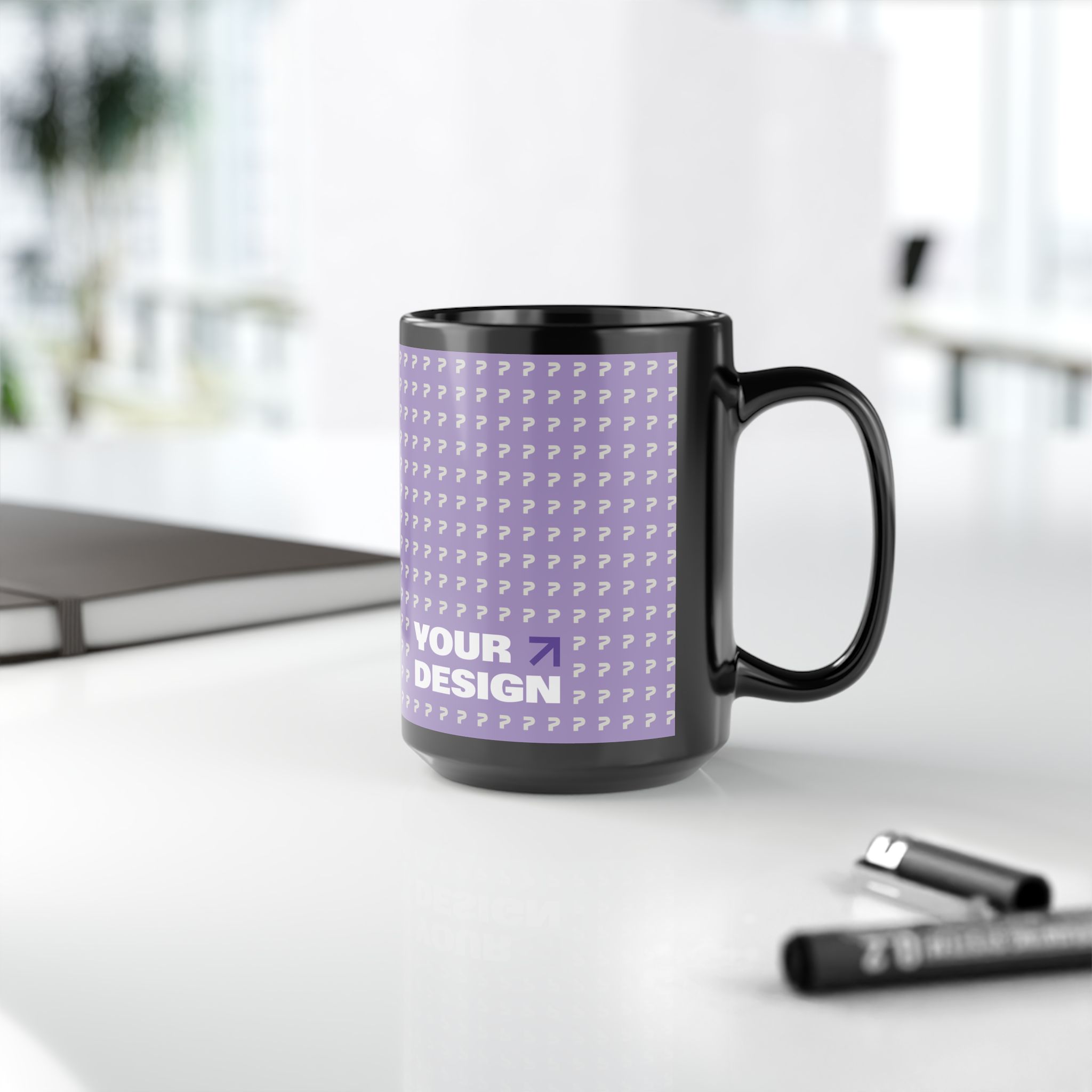 Black Ceramic Mug, 11oz, 15oz | Black Photo Mug