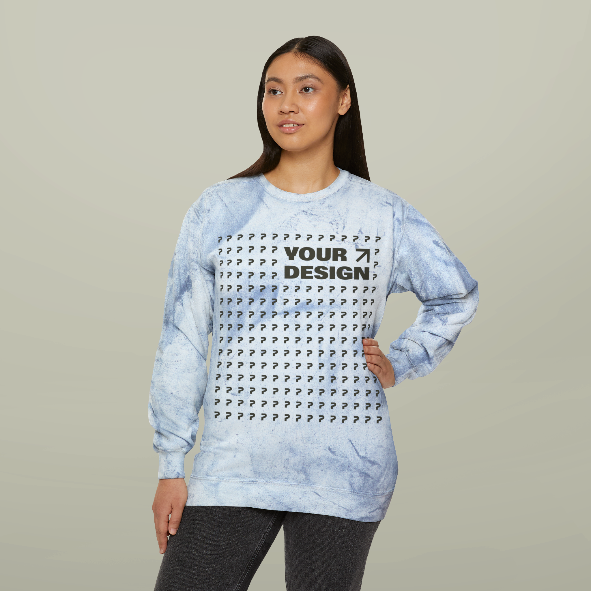 Unisex Color Blast Crewneck Sweatshirt - Thumbnail Image