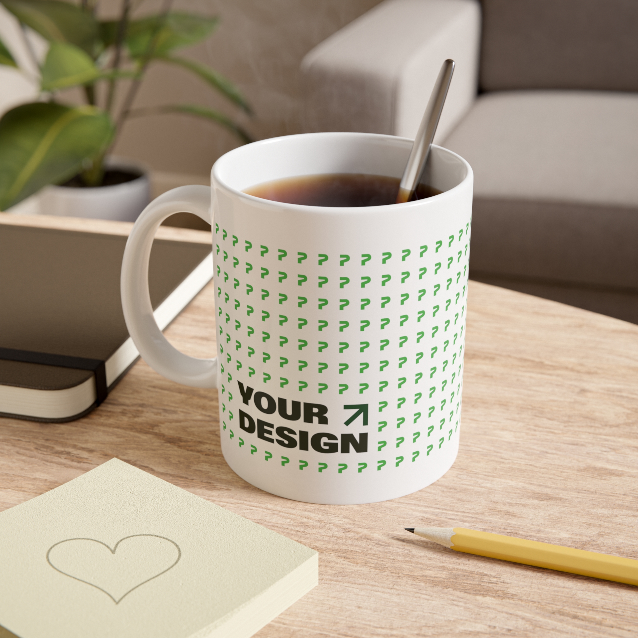 White Ceramic Mug, 11oz
