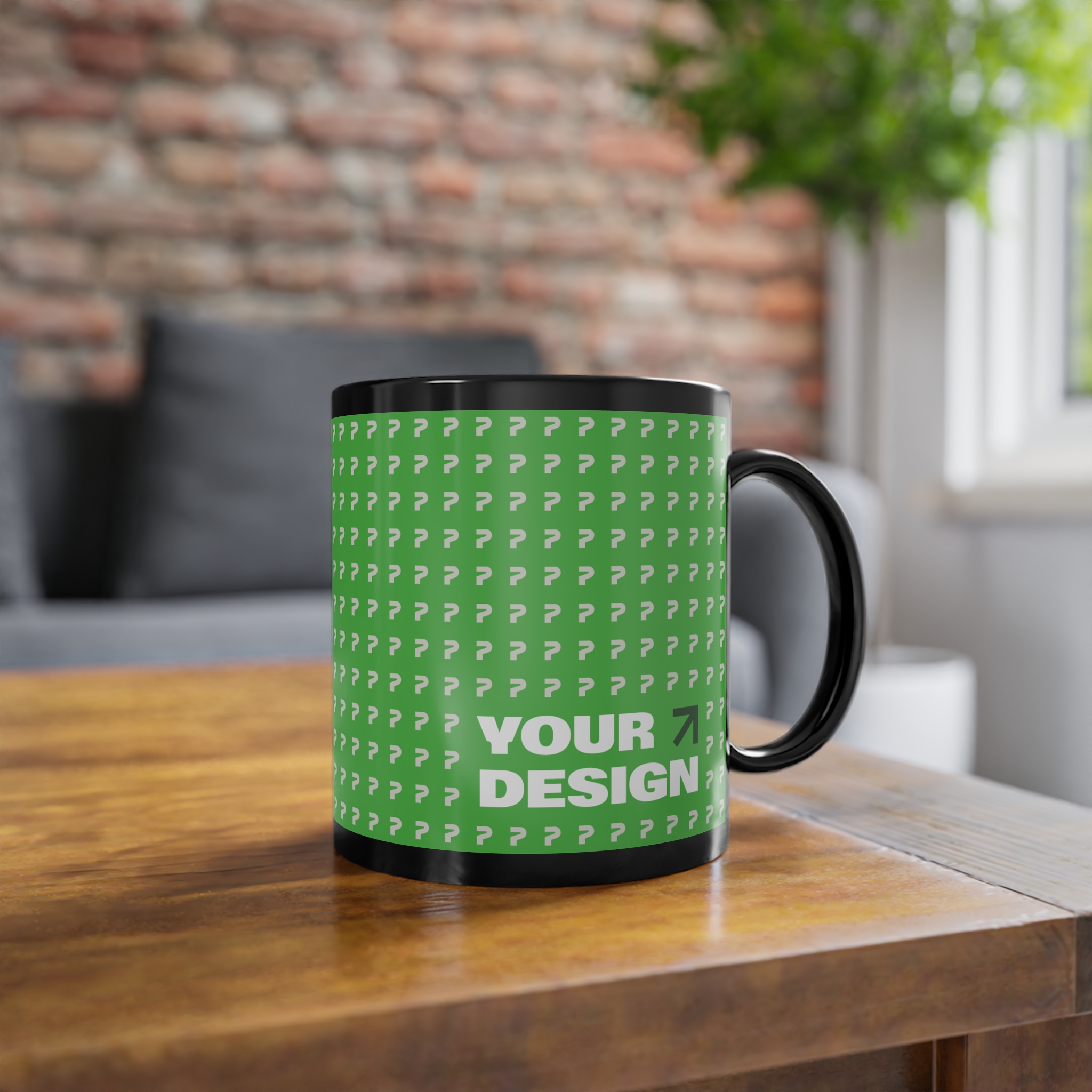 Black Coffee Cup, 11oz