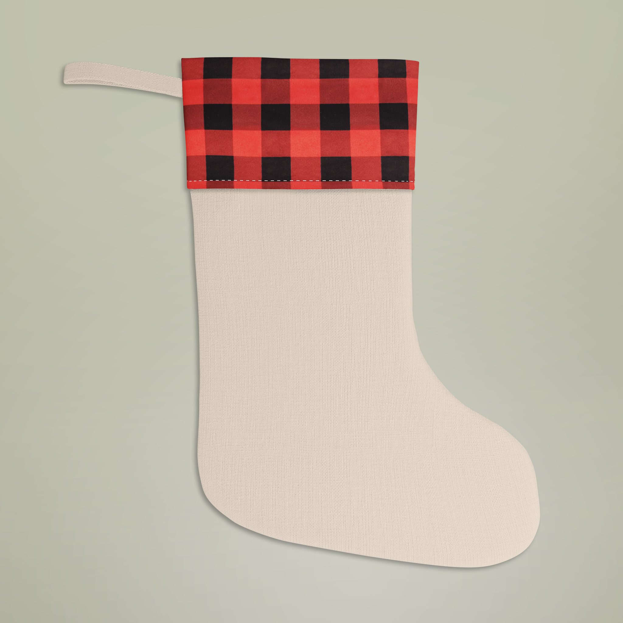 PersonalizedChristmasStocking|BurlapFabric,CustomPrint