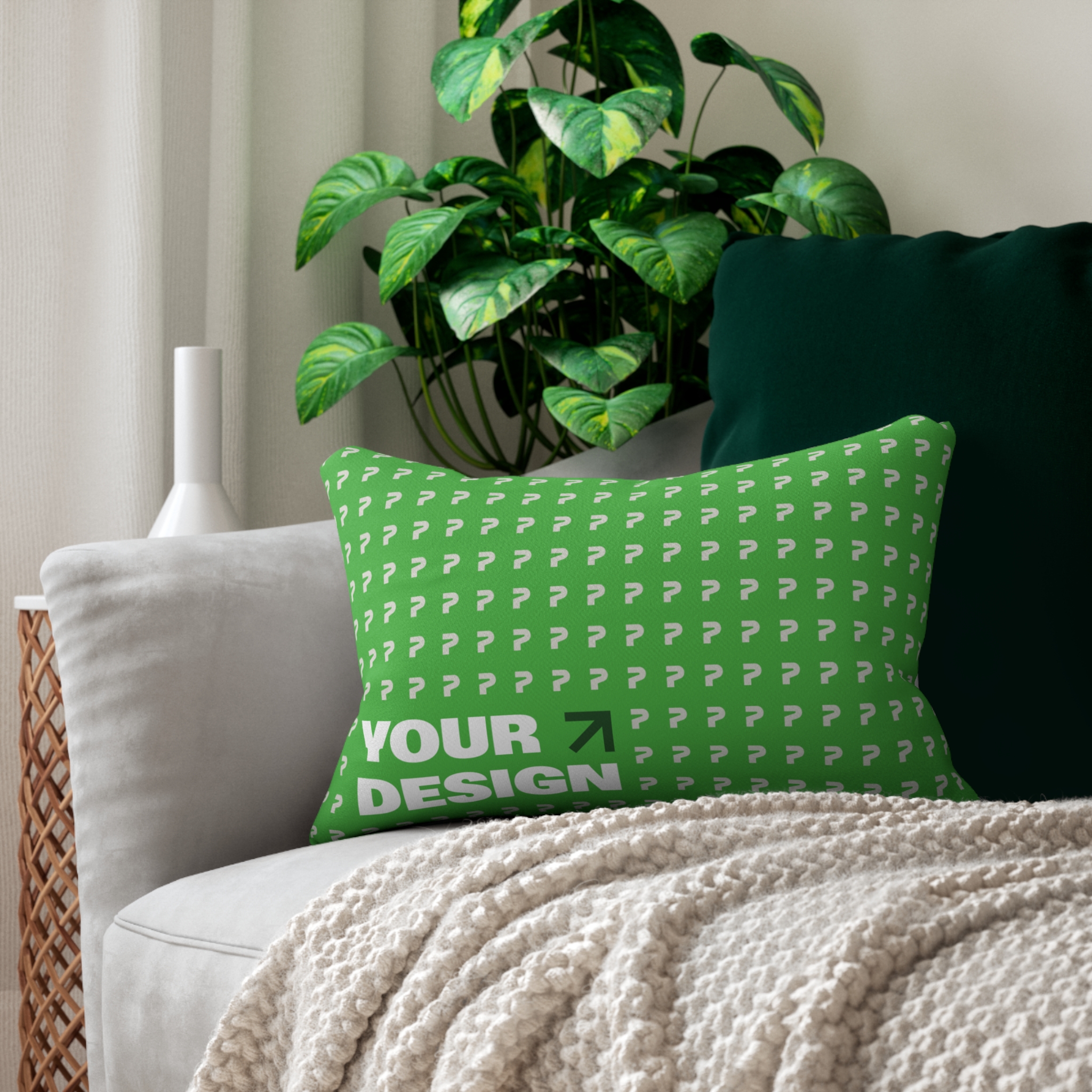 Spun Polyester Lumbar Pillow