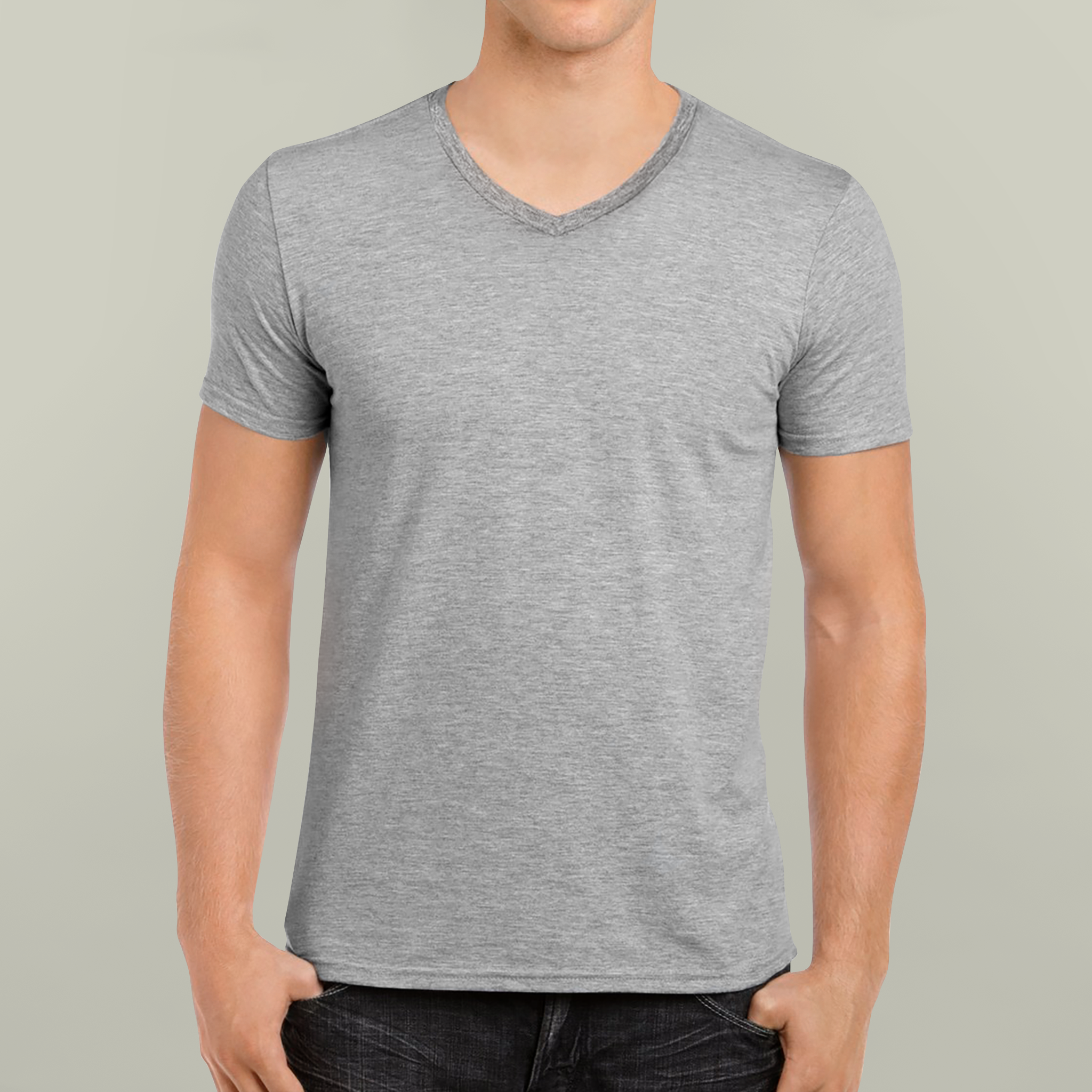 Men's Fitted V-Neck Short Sleeve TeeDesign