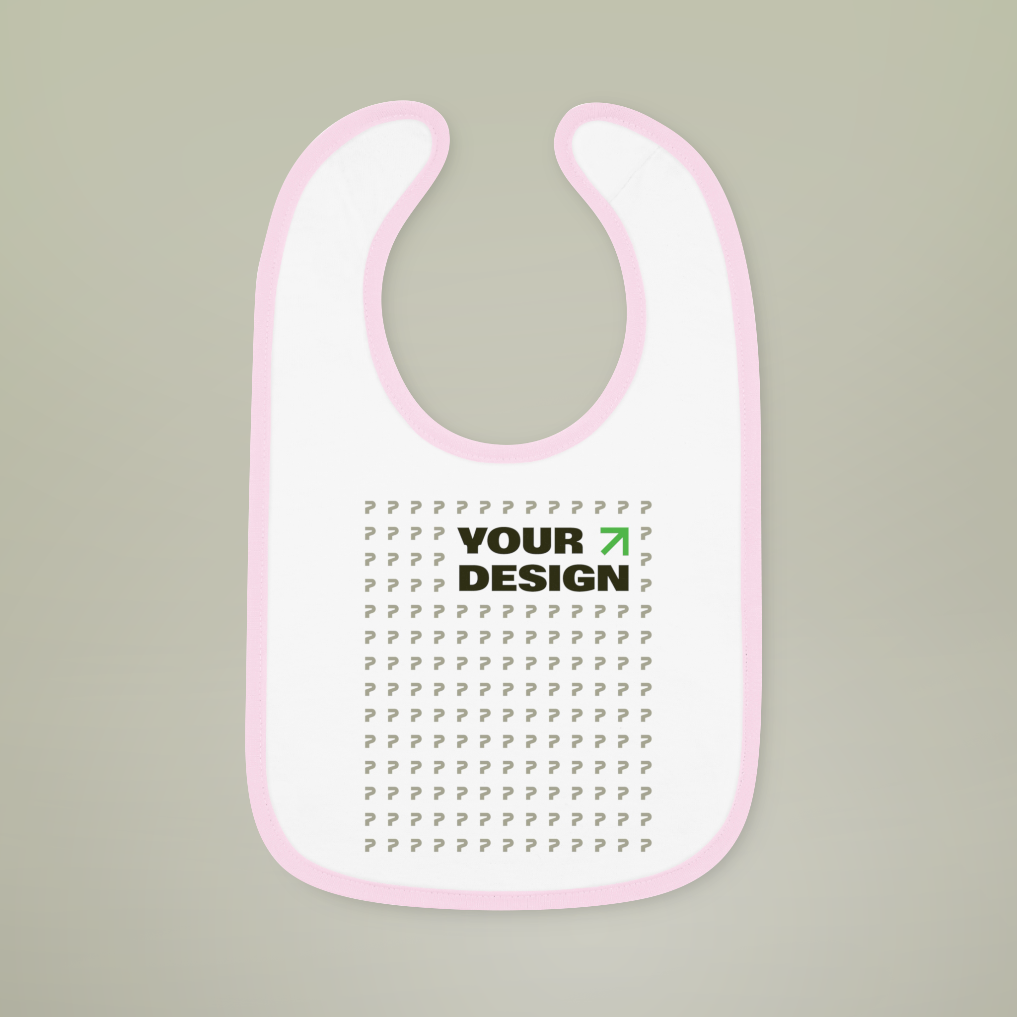 Baby Contrast Trim Jersey Bib
