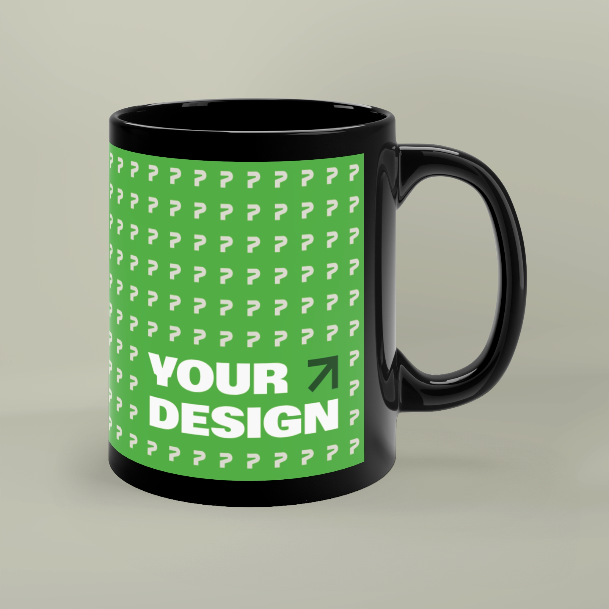 Black Coffee Mug, 11oz