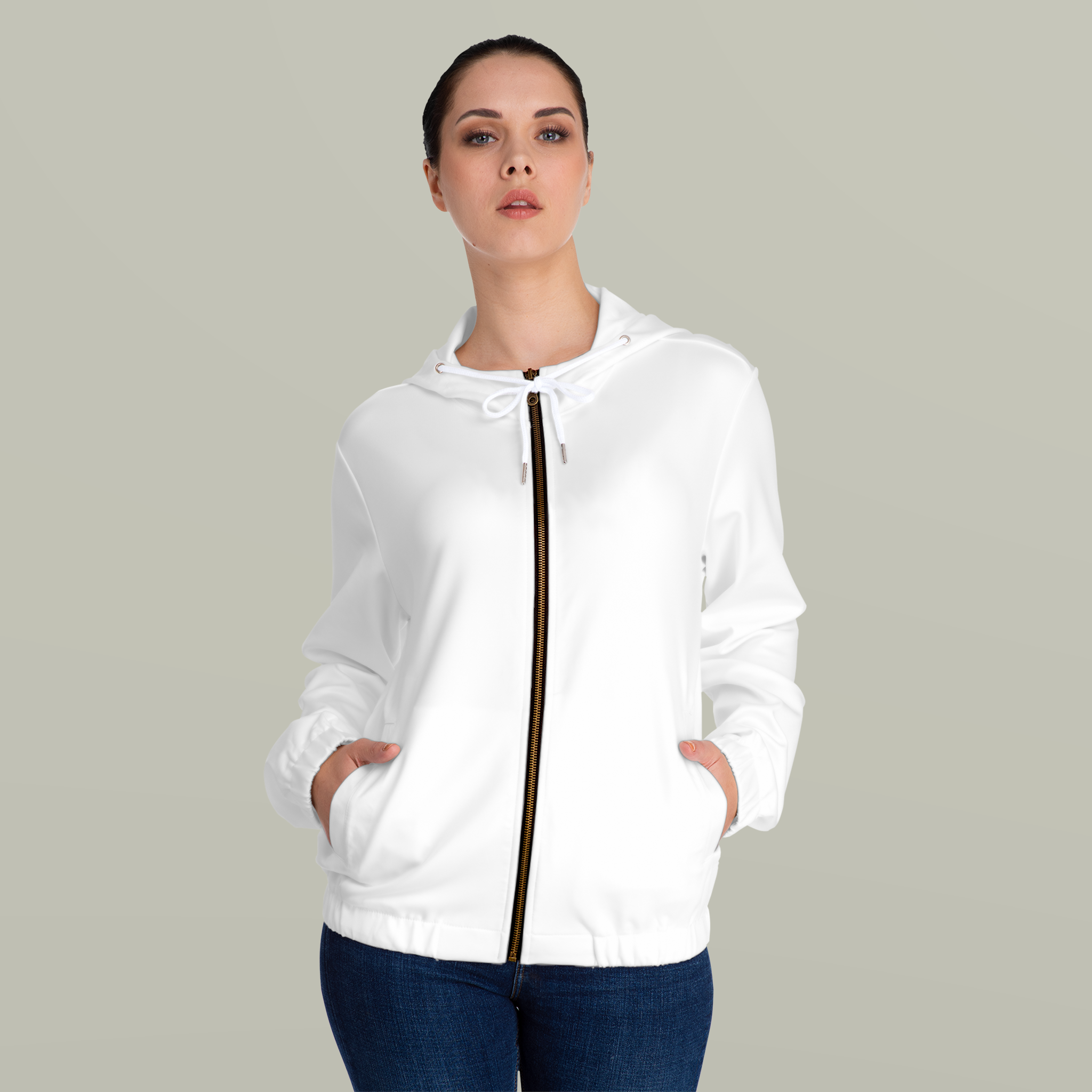 Womens Full-Zip Hoodie popular (AOP)