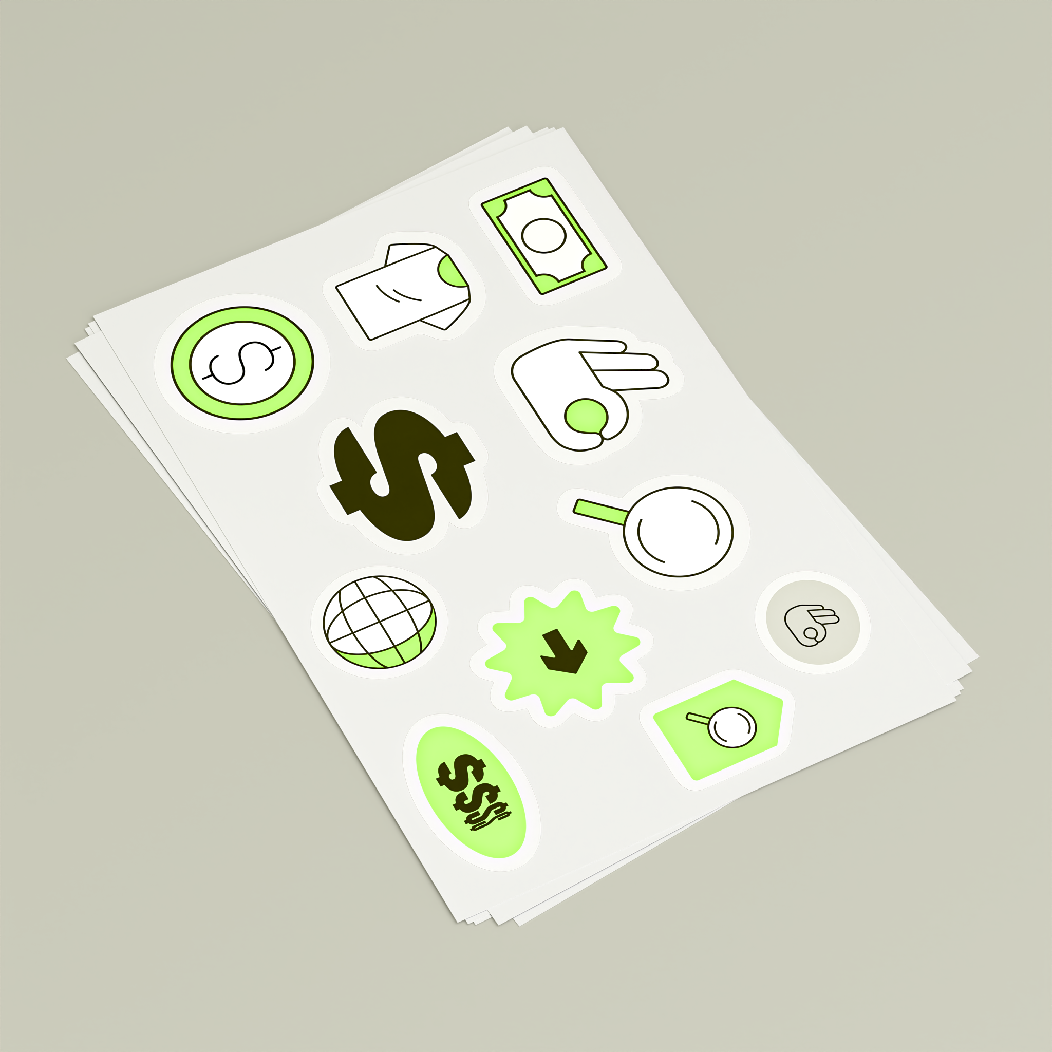 Sticker Sheet Bundle, 5pcsDesign