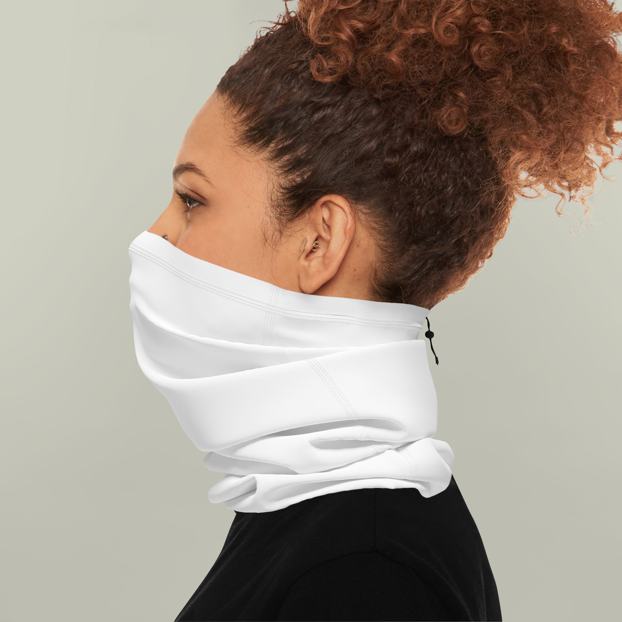 Winter Neck Gaiter With DrawstringDesign