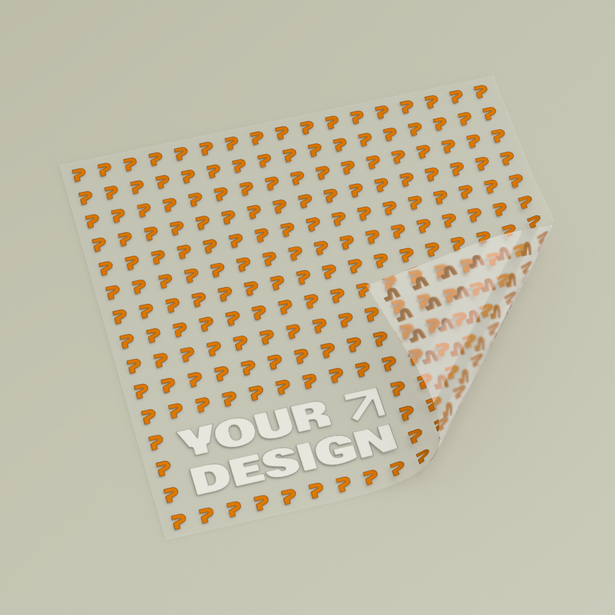 Transparent Outdoor Stickers, Square, 1pc